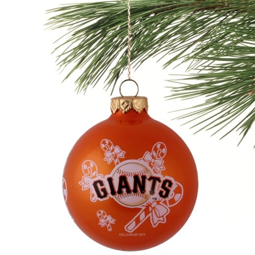 San Francisco Giants Candy Cane Traditional Ornament - Orange
