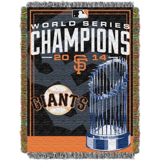 San Francisco Giants 2014 World Series Champions Trophy Blanket