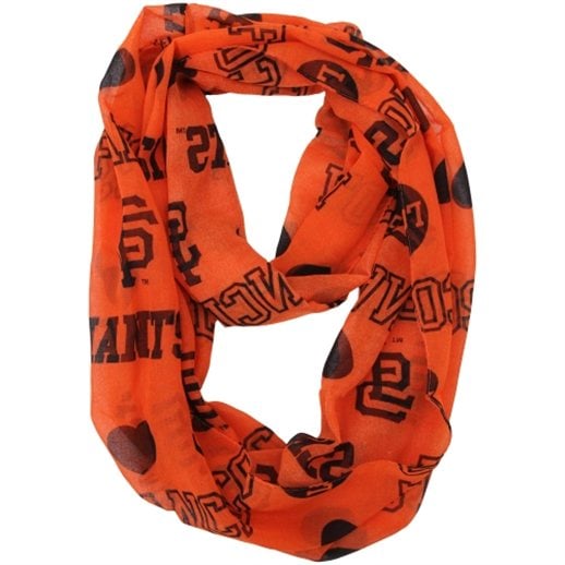  San Francisco Giants Women's Love Print Infinity Scarf in Orange and Black