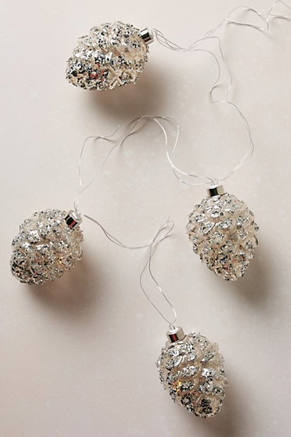 Glittered Pinecone String Lights