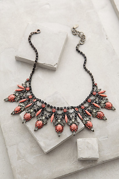 Valentina Bib Statement Necklace by Elizabeth Cole in Wine