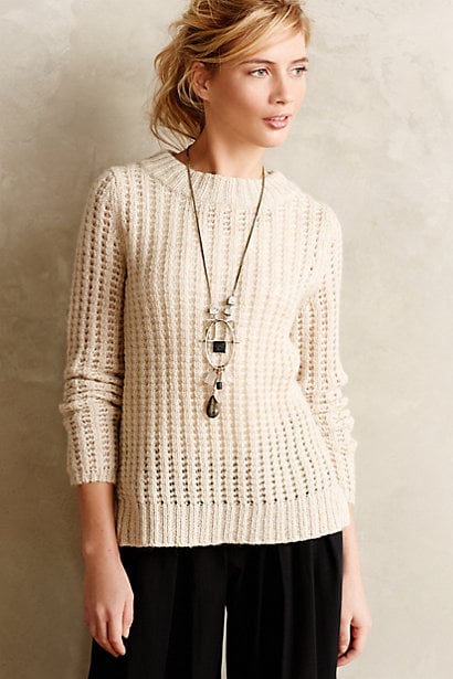Waffle Stitch Pullover Sweater by Field Flower by Wendi Reed in Nude