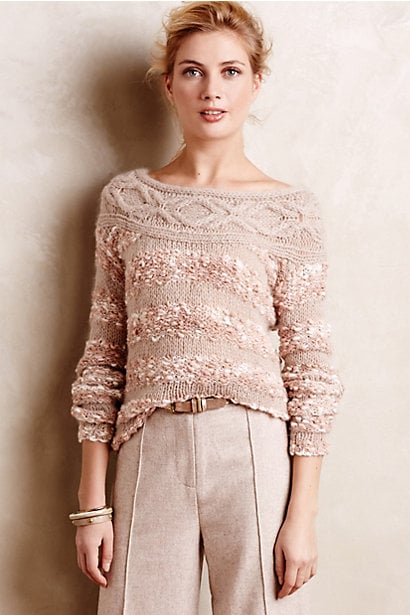 Confetti Darling Pullover Sweater by Handknit by Dollie in Neutral Motif