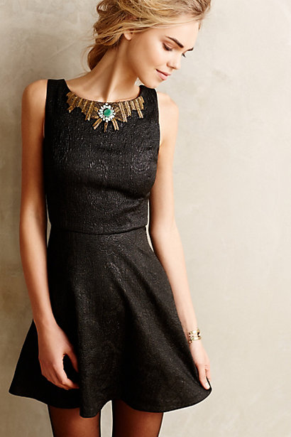 Necklaced Mini Dress by Cynthia Vincent in Black