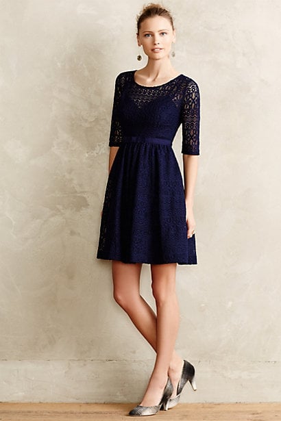 Fairisle Lace Petite Dress by Plenty by Tracy Reese in Navy Blue