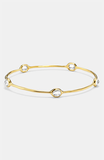 Ippolita 'Rock Candy - Lollipop' 5-Stone 18k Gold Bangle in Yellow Gold/Clear Quartz