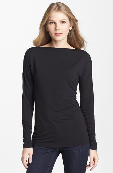 Vince Boatneck Tee in Black. Nordstrom