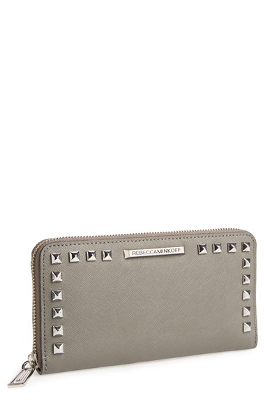 Rebecca Minkoff 'Ava' Zip Wallet in Charcoal