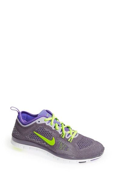 Nike 'Free 5.0 TR Fit 4' Training Shoe (Women) in Hyper Grape and Bright Mango. Nordstrom