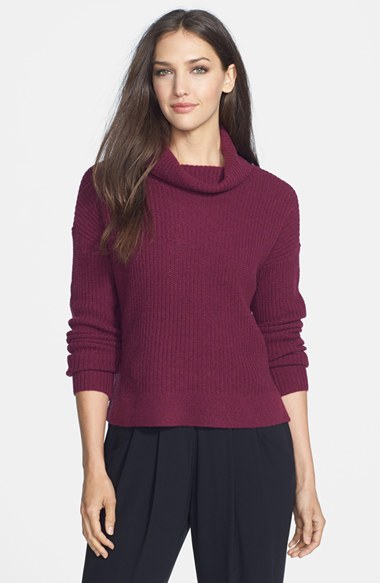 Eileen Fisher Yak & Merino Cowl Neck Sweater (Regular & Petite) in Rumberry. Nordstrom Clearance Sale