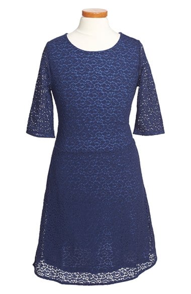Johnnie B by Boden 'Naomi' Dress (Big Girls) in Navy Blue