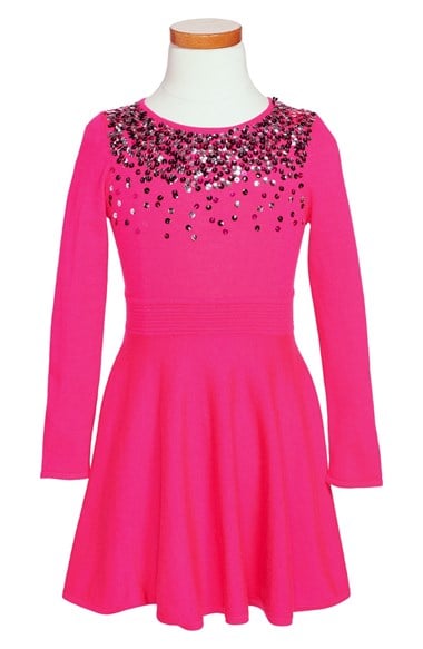 Milly Minis Ombré Sequin Flare Dress (Little Girls & Big Girls) in Fuchsia