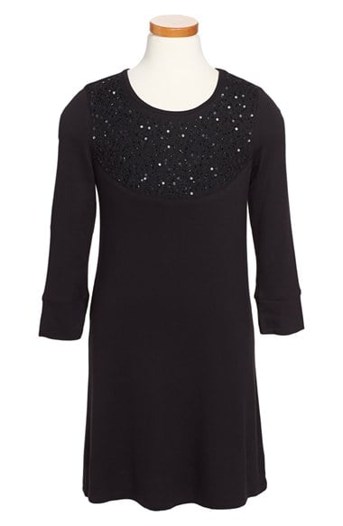 Jessica Simpson 'Cindy' Empire Waist Dress (Big Girls) Tweens in Black