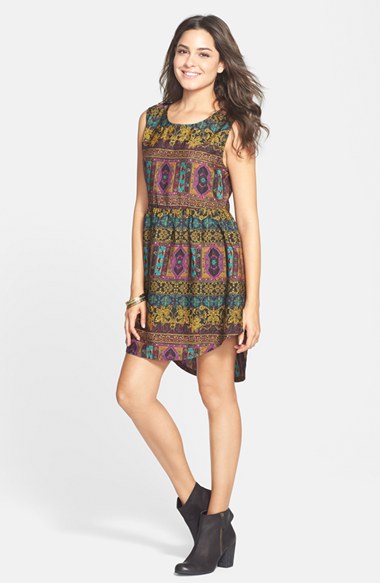 RVCA 'Avenue' Babydoll Dress (Juniors)