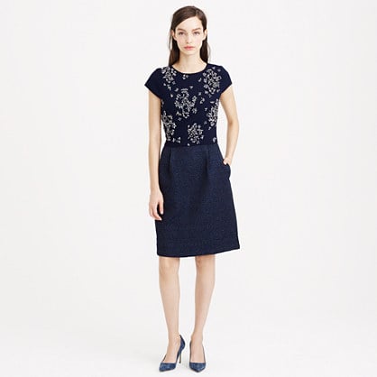 J.Crew COLLECTION EMBELLISHED TWEED DRESS item b6175 in metallic tweed