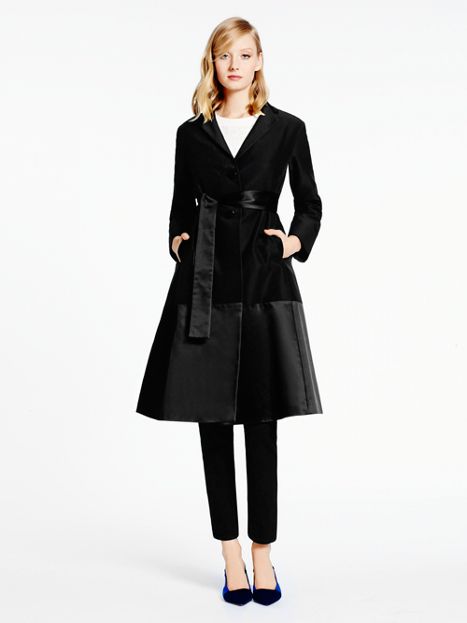Kate Spade New York MADISON AVE. COLLECTION CLARET COAT in Black