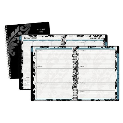 2015 AT-A-GLANCE® Madrid Weekly/Monthly Planner with Hourly Appointments - White/Black