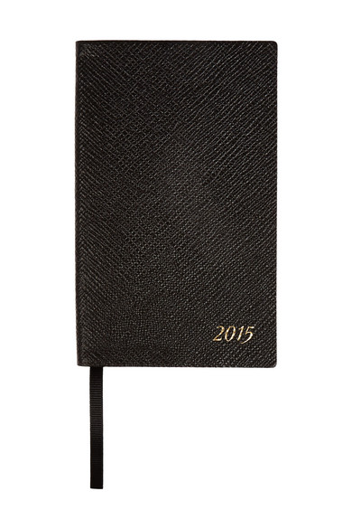 SMYTHSON Panama 2015 textured-leather diary in Black