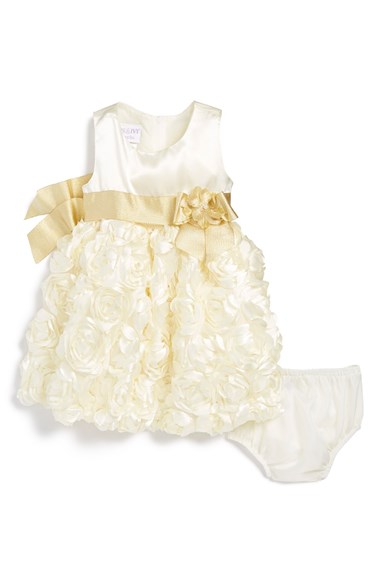 Iris & Ivy Sleeveless Party Dress & Bloomers (Baby Girls) in Ivory 