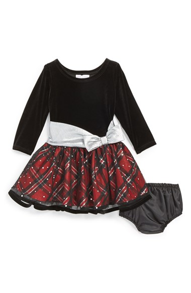 Iris & Ivy Long Sleeve Plaid Dress & Bloomers (Baby Girls) 