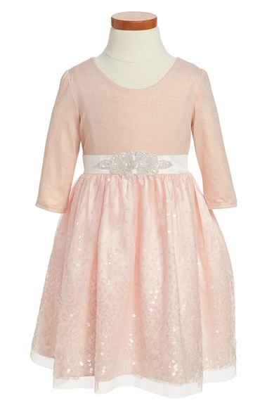 Iris & Ivy Sequin Party Dress (Toddler Girls) in Pink