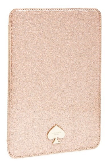 kate spade new york 'glitter bug' iPad mini case in Rose Gold