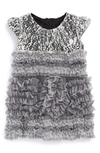 Isobella & Chloe in 'Silver Bell' Cap Sleeve Dress (Baby Girls)