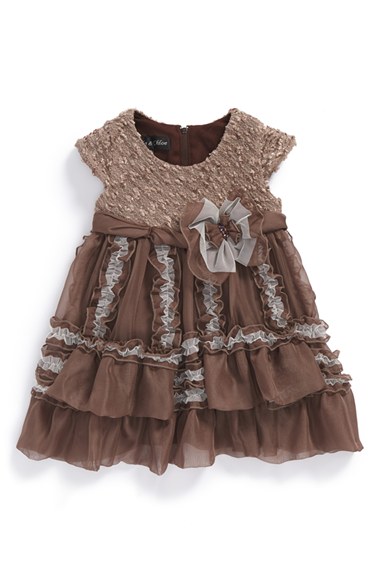 Isobella & Chloe 'Reese' Cap Sleeve Dress (Baby Girls)