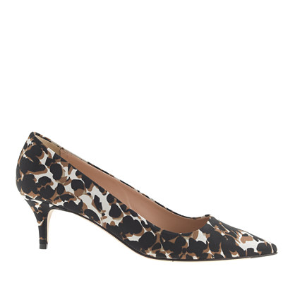 J.Crew DULCI PRINTED KITTEN HEELS item b0376 in Pink