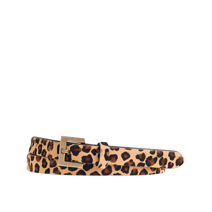 J.Crew PRINTED CALF HAIR BELT item b3500 in Little Leopard