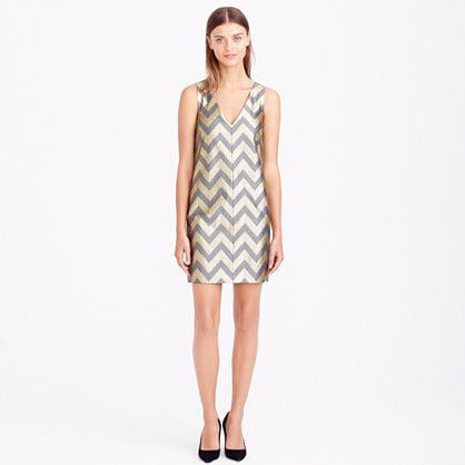 J.Crew COLLECTION GILDED CHEVRON SHIFT DRESS item b5943