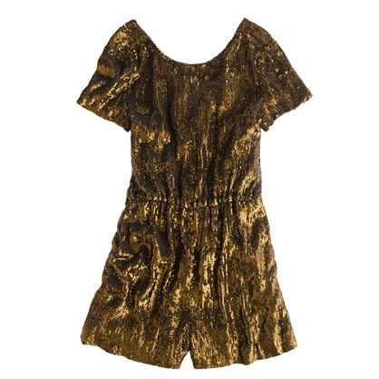 J.Crew COLLECTION GOLD SEQUIN ROMPER item b6321 in burnished gold