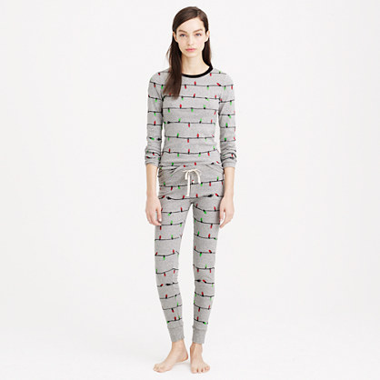 J.Crew PAJAMA SET IN HOLIDAY LIGHTS item b7205