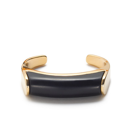 J.Crew CHUNKY STONE CUFF item c2489 in Gold and Black