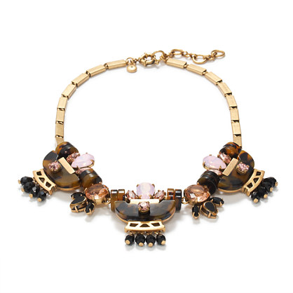 J.Crew TORTOISE CRYSTAL NECKLACE item c2611 in Shell Pink