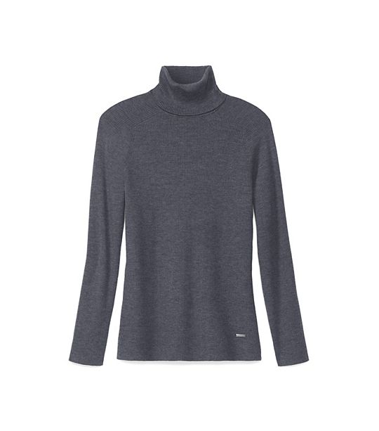 Tory Burch evangeline TURTLENECK in Dark Gray Melange