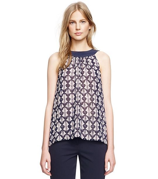 Tory Burch meredith print TOP in Tory Navy Sumo A 