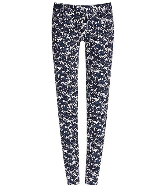 Tory Burch blaire SUPER-SKINNY JEAN in Sandshell Nouveau Flower A