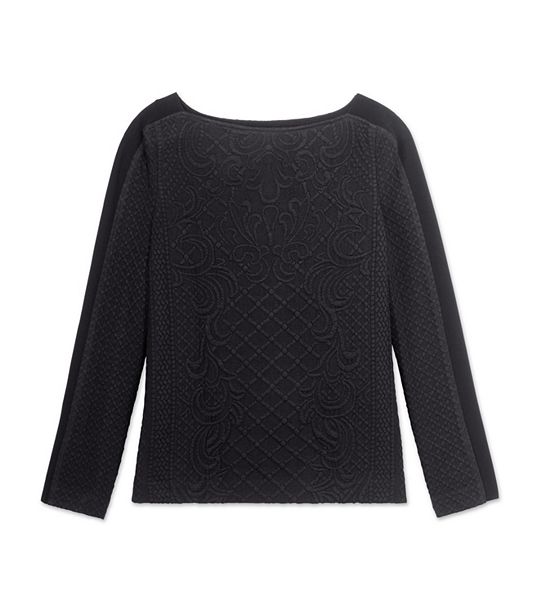 Tory Burch elegant jacquard kiersten Pullover in Black