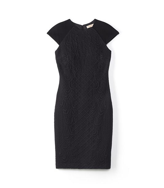 Tory Burch kiersten Jacquard DRESS in Black