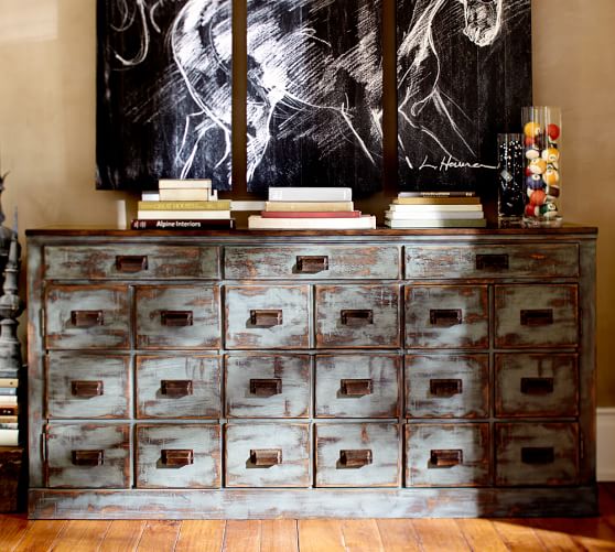 Pottery Barn CLERK'S CONSOLE Filing Cabinet TABLE 