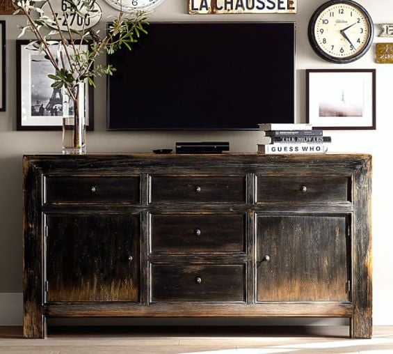 Antique Wood Dawson Large Media Console