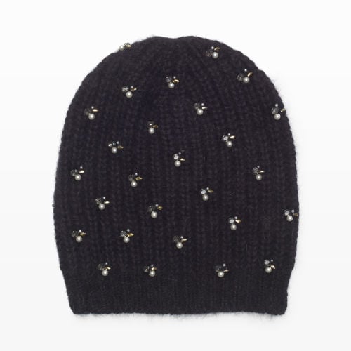 Suzanne Embellished Hat in Black EMB. Club Monaco