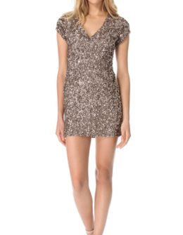 Shopbop Parker Cluster Beaded V Neck Dress Mauve