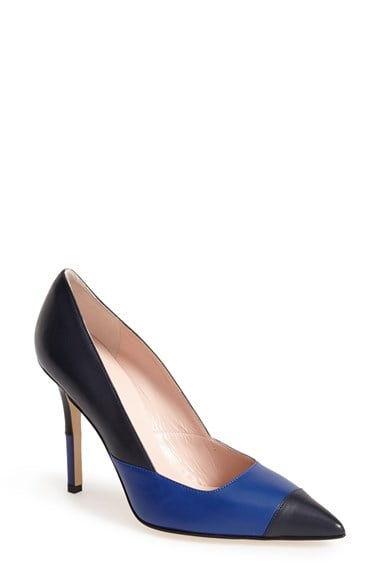 kate spade new york 'lentica' pointy toe pump (Women) in Navy and Cobalt Blue
