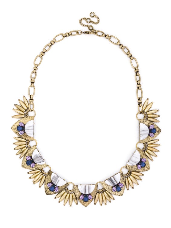 BaubleBar MINERVA FRINGE COLLAR with Opal and Howlite! 