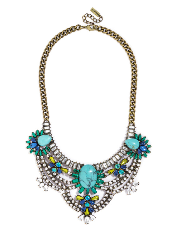 TURQUOISE WHARTON BIB Statement Necklace