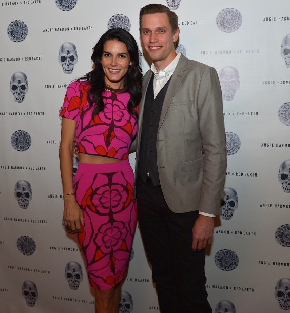 NASHVILLE, TN - JANUARY 30: Actress Angie Harmon and Red Earth Jewlry Founder Travis Gravette attend the Angie Harmon x Red Earth Jewelry Preview Event on January 30, 2015 in Nashville, Tennessee. (Photo by Jason Davis/Getty Images for Red Earth)