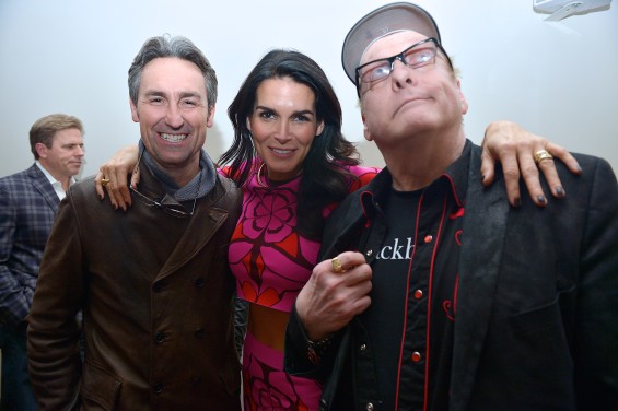 NASHVILLE, TN - JANUARY 30: Mike Wolfe of American Pickers, Actress Angie Harmon and Musician Rick Nielsen of the band Cheap Trick attend the Angie Harmon x Red Earth Jewelry Preview Event on January 30, 2015 in Nashville, Tennessee. (Photo by Jason Davis/Getty Images for Red Earth)