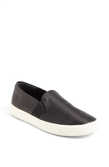 Vince Perforated 'Blair 5' Slip-On Sneaker (Women) in Black